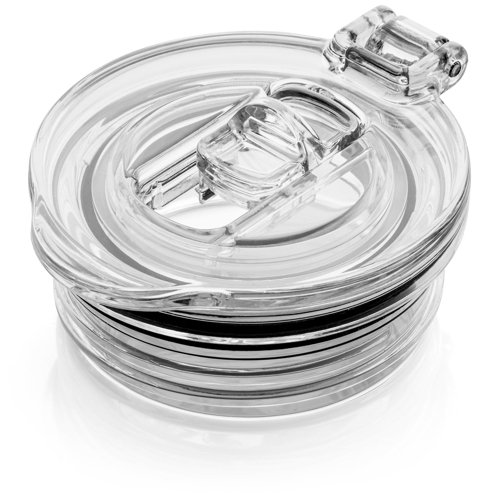 Champagne Flute Straw Lids | (Black, Purple and Clear) - Easy Replace