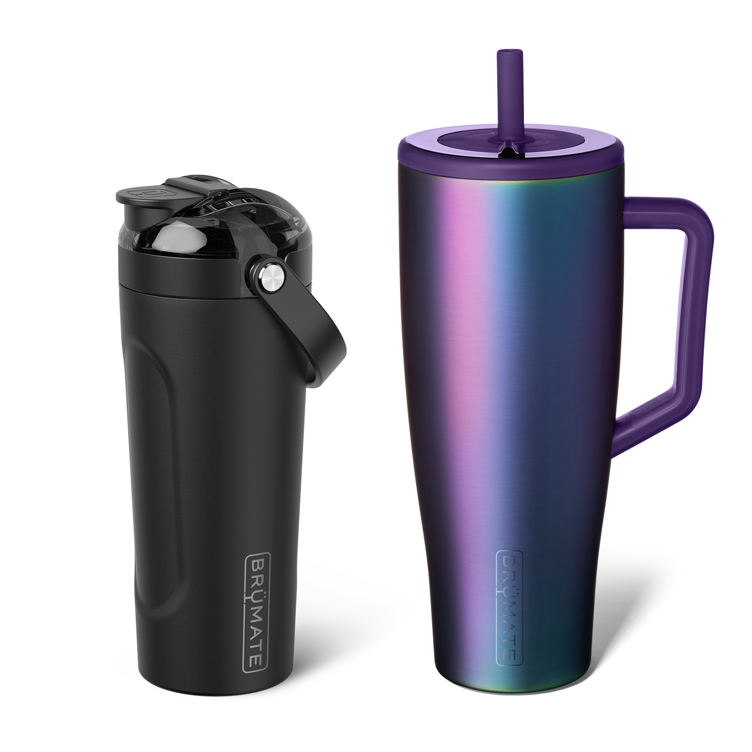 Shake + Glow Bundle | Dark Aura & Matte Black | 40oz/25oz - Ready Care