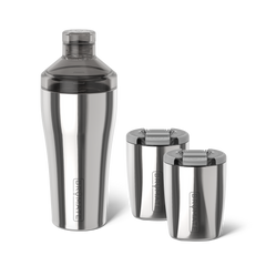 Cocktail Shaker + Rocks Bundle | Polished Stainless | 22/12oz - Easy Care