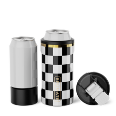Hopsulator Trio V2 | Black & White Checker | 12/16oz Standard Cans - Simple Refresh
