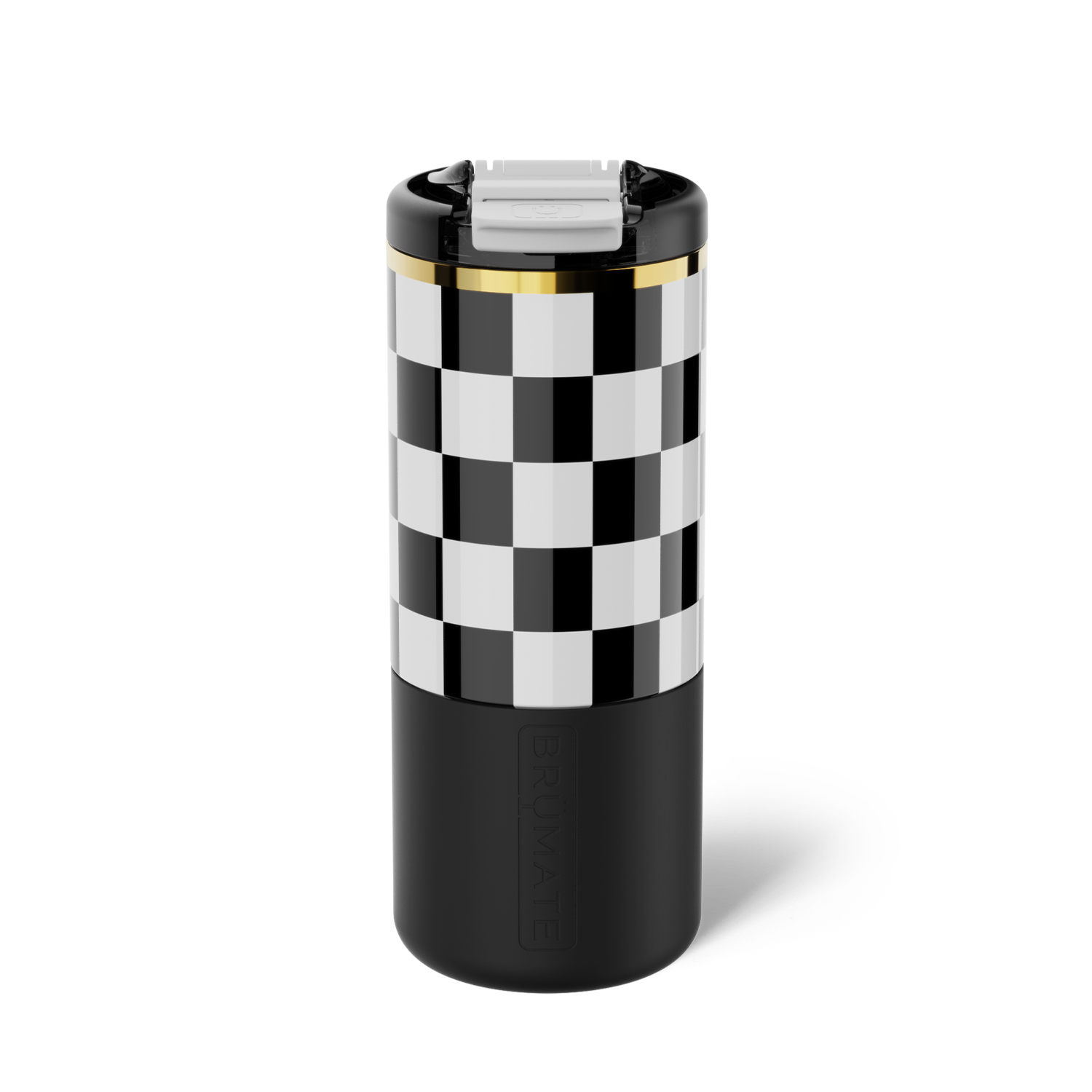 Strova 18oz | Black & White Checker - Easy Care