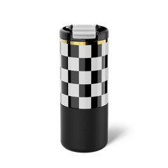 Strova 18oz | Black & White Checker - Easy Care