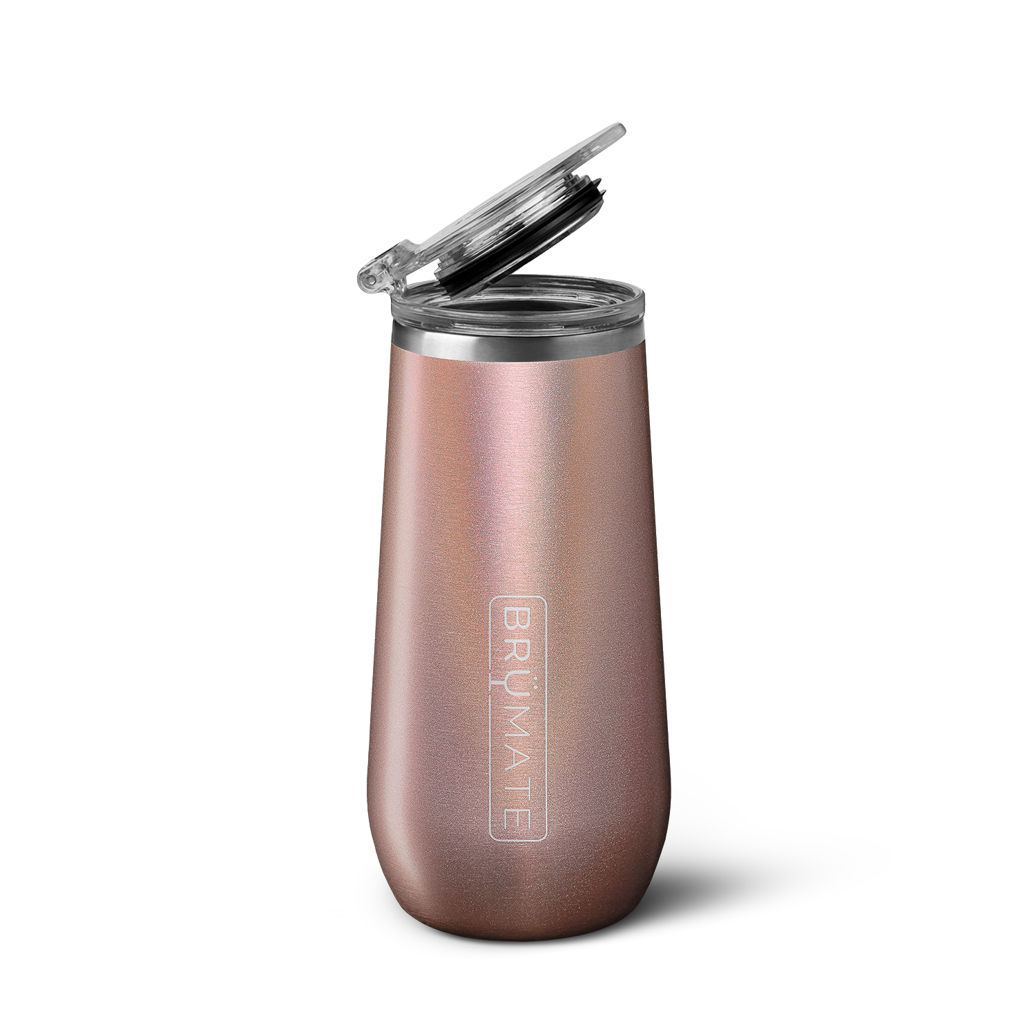 Champagne Flute | Glitter Rose Gold | 12oz - Fresh Serve